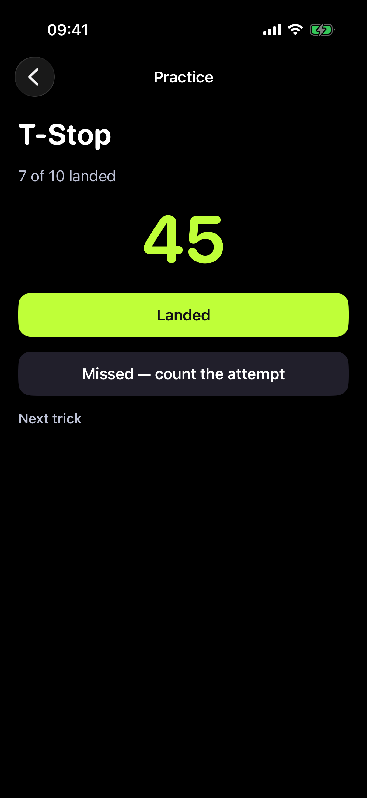 Practice run timer